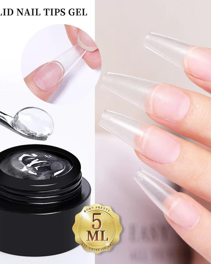 BORN PRETTY 15ml Clear Non Stick Hand Extension Gel 3D Shaping Sculpting Carving Nail Art Solid Hard Gel for Fake Nail