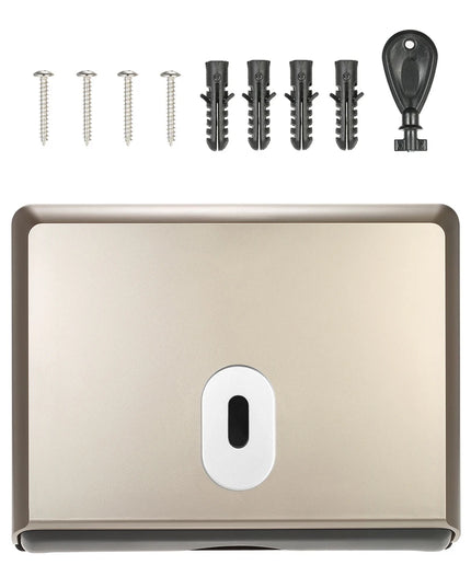 ABS Material Rectangular Wall-mounted Bathroom Tissue Dispenser Tissue Box Holder Home Car Organizer for Multifold Paper Towels