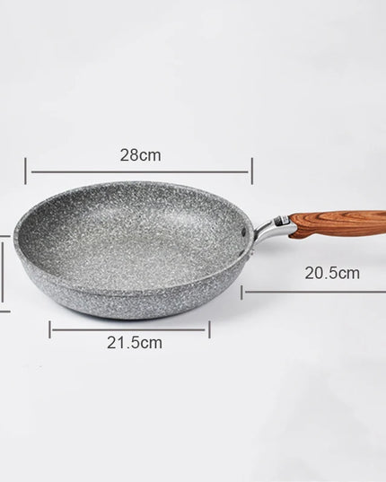 Durable Stone Frying Wok Pan Non-stick Ceramic Pot Induction Fryer Steak Cooking Gas Stove Skillet Cookware Tool for Kitchen Set