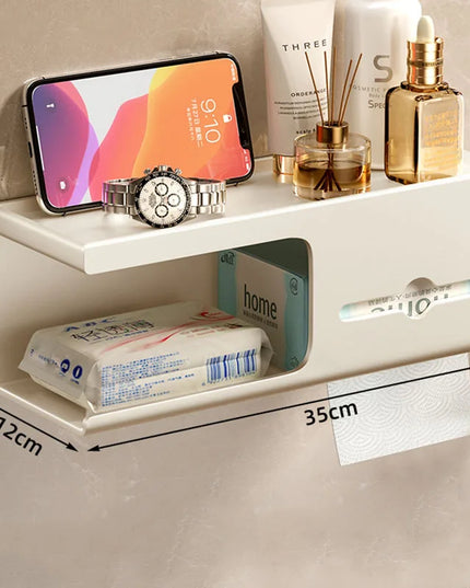 Toilet Paper Holder Wall-Mounted Carbon Steel Toilet Paper Holder Tissue Rack Bathroom Tissue Holder Bathroom Accessories