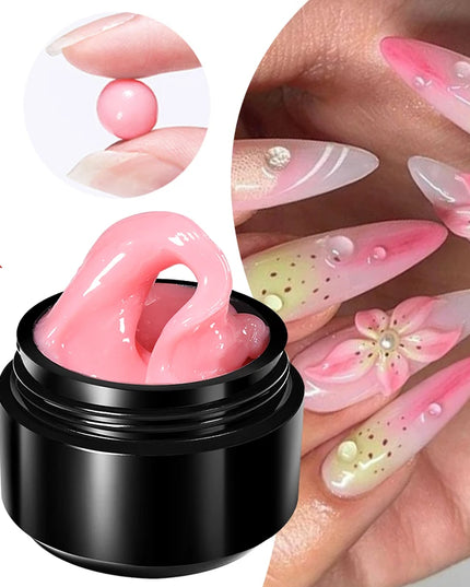 BORN PRETTY 15ml Clear Non Stick Hand Extension Gel 3D Shaping Sculpting Carving Nail Art Solid Hard Gel for Fake Nail