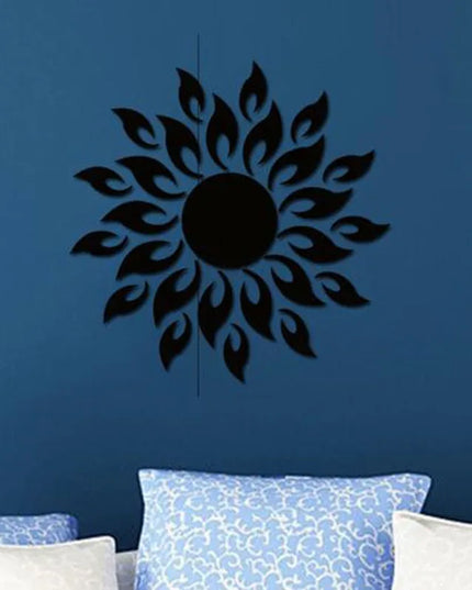 Mirror Sun Flower Art Removable Wall Sticker Acrylic Mural Decal Household Room Decoration