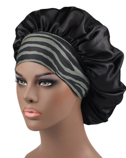 Hair Bonnet For Sleeping Women Wide Brim Sleep Cap Hair Bonnet For Curly Hair Showercap Children Men