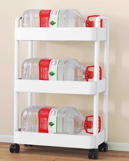 Household Multi-layer Small Cart Storage Rack Floor To Floor Kitchen Bedroom Bathroom Storage Rack Storage Rack With Wheels