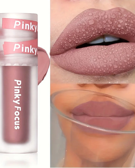 Matte Lip Gloss - Smudge-resistant, non-stick cup waterproof and sweatproof, long-lasting matte silky velvet lip gloss