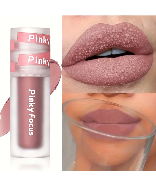 Matte Lip Gloss - Smudge-resistant, non-stick cup waterproof and sweatproof, long-lasting matte silky velvet lip gloss