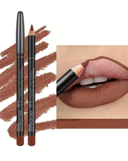 Velvet Matte Lip Liner, Waterproof Non-Fading Long Lasting Lip Pencil, Smooth Application Lip Contour Makeup for Women