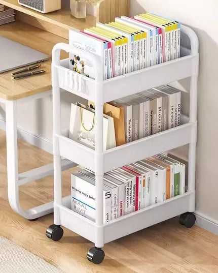 Household Multi-layer Small Cart Storage Rack Floor To Floor Kitchen Bedroom Bathroom Storage Rack Storage Rack With Wheels
