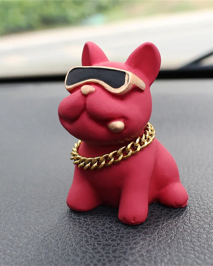 Wear-resistant Bulldog Car Ornaments Feel Comfortable Resin Material Car Dashboard Decoration Car Accessories Interior Decor