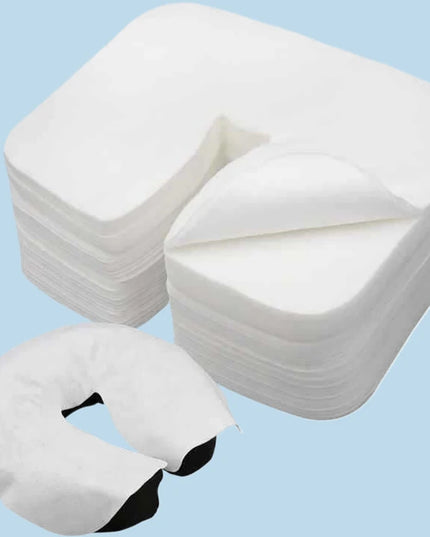 100/200Pcs SPA Face Massage Pad Beauty Salon Massage Headrest Pad Disposable Cotton Pillow Towel Cover Face Skin Care Tool