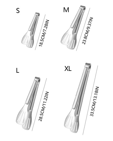 Stainless Steel Food Tongs Barbecue Tongs Meat Salad Steak Food Serving Clip Tweezers Long BBQ Cooking Tongs Kitchen Utensils