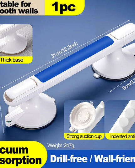 Showers Grab Bars Free Punch Bathroom Handle Anti Slip Safety Suction Cups Bathtub Grab Bar For Elderly Children Support