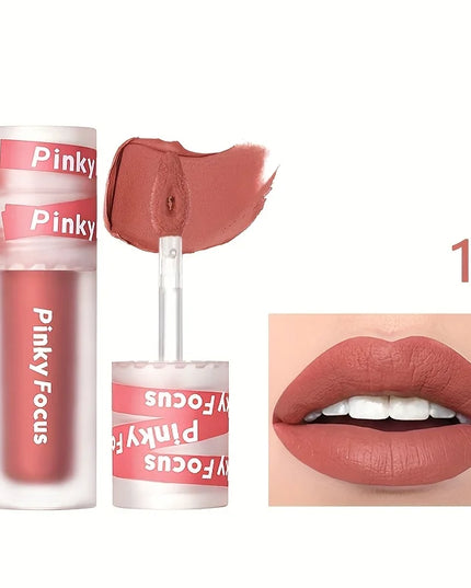 Matte Lip Gloss - Smudge-resistant, non-stick cup waterproof and sweatproof, long-lasting matte silky velvet lip gloss