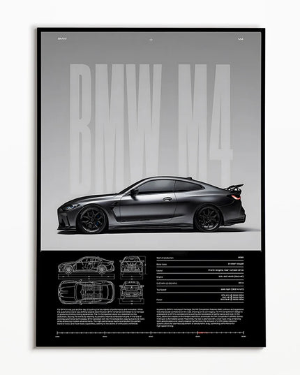 Black & White Famous Cars Posters Classic Car Photography Print Man Cave Canvas Painting Wall Art Pictures for Home Decoration