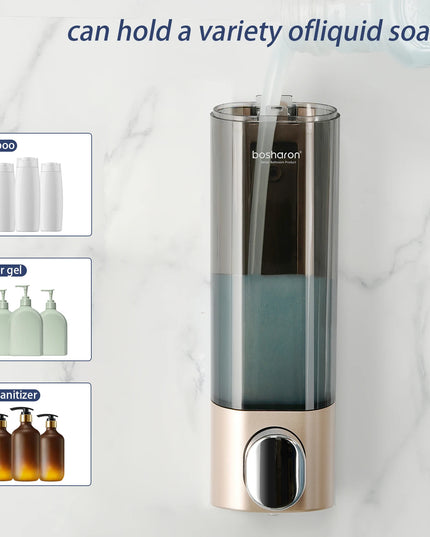 Wall Mounted Shampoo and Conditioner Dispenser, Shower Dispenser, 1 Chamber No Drill