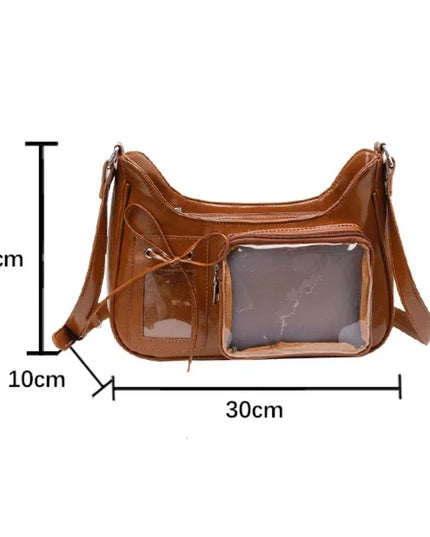 Y2k Harajuku Shoulder Bag Women Korean Transparent Ita Bag School Crossbody Bag Female Japanese Designer Preppy Handbag Purse