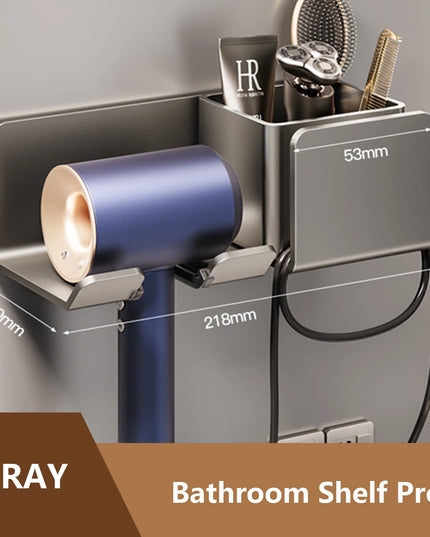 Hair Dryer Holder Wall Dryer Cradle Straightener Stand Hairdryer Organizer Box Toilet Blower Holder Shelf Bathroom Accessories