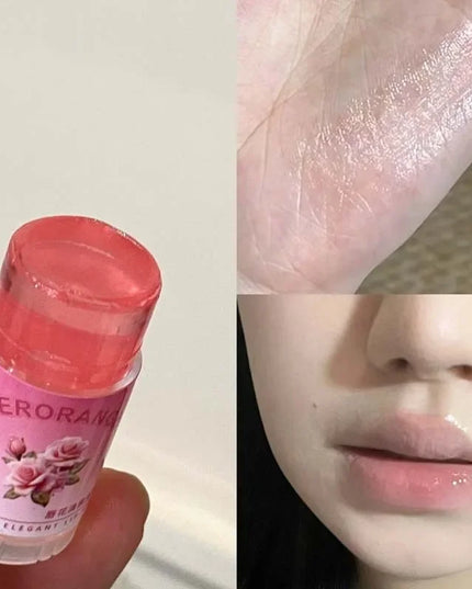 Peach Lychee Fruity Lip Balm Moisturizing Anti-Dry Anti Crack Clear Crystal Lip Balm Lip Care Mini Cute Jelly Lipstick Skin Care