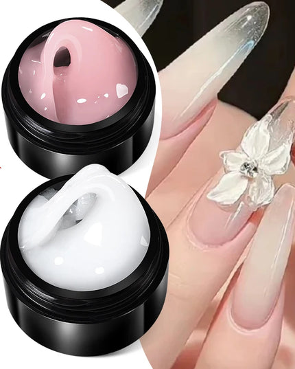 BORN PRETTY 15ml Clear Non Stick Hand Extension Gel 3D Shaping Sculpting Carving Nail Art Solid Hard Gel for Fake Nail