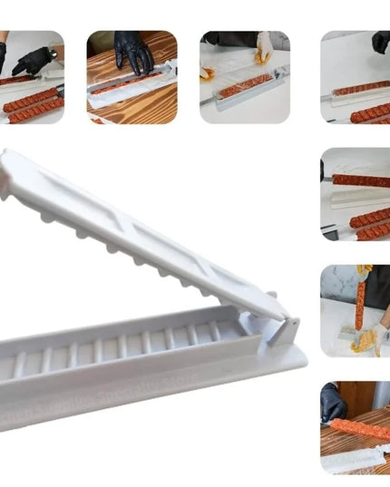 Single Row Kebab Maker Bbq Meat Skewer Machine Kebab Press Maker Reusable Plastic Bbq Skewer Maker Kebab Preparation BBQ Tool