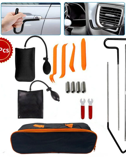 PWS Auto Tool Kit Door Open Grabber Lockout Lock Pick Set Long Range Reach Hooking Key Lost In Truck Air Wedge Bag Pump Car Tool