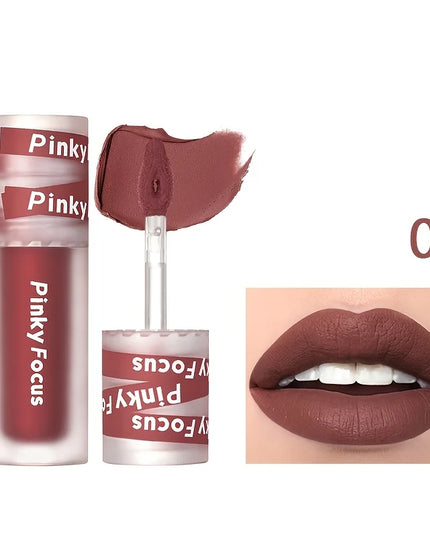 Matte Lip Gloss - Smudge-resistant, non-stick cup waterproof and sweatproof, long-lasting matte silky velvet lip gloss