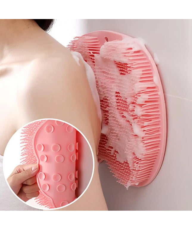 Foot Wash Brush Rub Back with Sucker Brush Bathroom Tool Foot Massage Pad Shower Massage Mat Exfoliating Bath Pad Bath Sponge