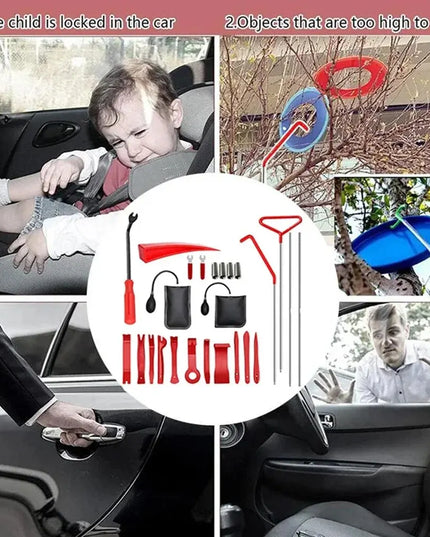 Car Wedge Pump Locksmith Thickened Door Repair Air Cushion Emergency Open Unlock Tool Kit With Long Reach Grabber