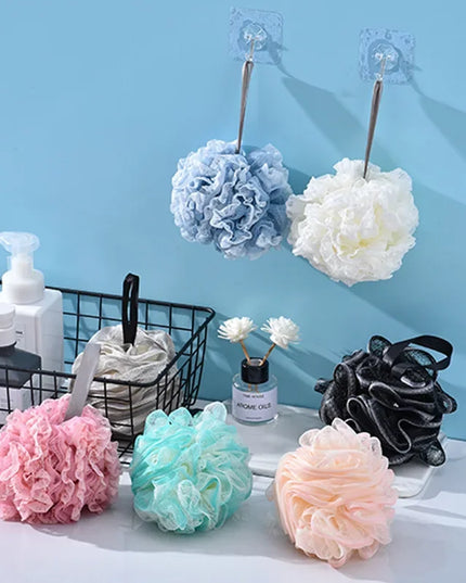Large sized shower ball does not disperse, scrubbing, ultra soft skincare, foaming, lace bathroom shower, shower flower