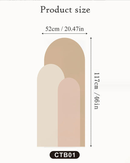 Arch Wall Stickers Living Room Sofa Bedside Background Decoration Self Adhesive Bohemian Arch Geometric Stickers Wallpaper