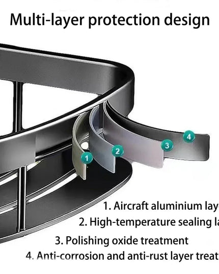 Bathroom Shelf Aluminum Alloy Shampoo Rack Makeup Storage Organizer Shower Shelf Bathroom Accessories No Drill Wall Corner Shelf