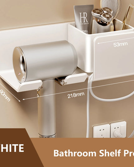 Hair Dryer Holder Wall Dryer Cradle Straightener Stand Hairdryer Organizer Box Toilet Blower Holder Shelf Bathroom Accessories