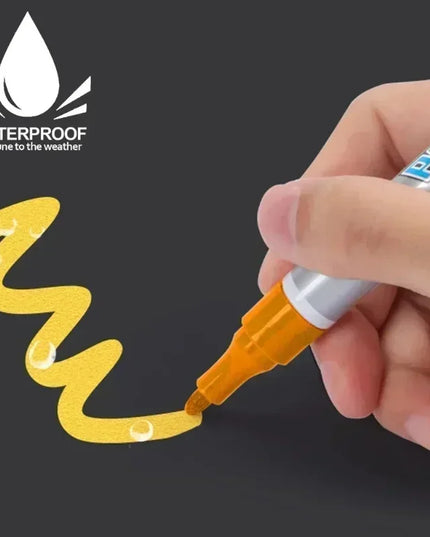 Car paint scratches repair brush pen waterproof water paint marker pen car tire tread care automotive  black white red silver