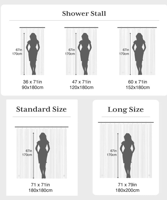 1pc Leaf Pattern Plastic Shower Curtain, Lightweight Bath Curtain Liner with Plastic Hooks, Transparent Curtain, Bathroom Decor