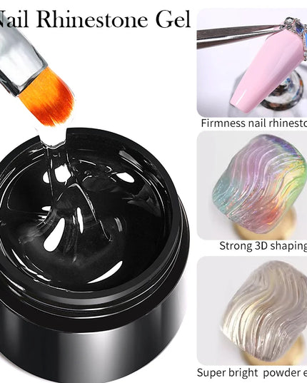 BORN PRETTY 15ml Clear Non Stick Hand Extension Gel 3D Shaping Sculpting Carving Nail Art Solid Hard Gel for Fake Nail
