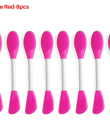 8/4/2pcs Face Brush Set Silicone Facial Mask Applicator Double-head Lotion Spatula Blackhead Face Lip Exfoliator Skin Care Tools
