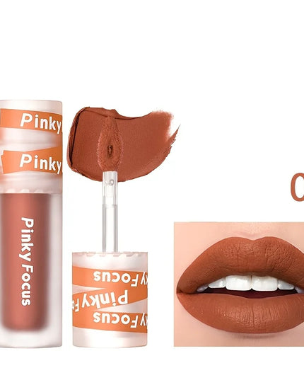 Matte Lip Gloss - Smudge-resistant, non-stick cup waterproof and sweatproof, long-lasting matte silky velvet lip gloss