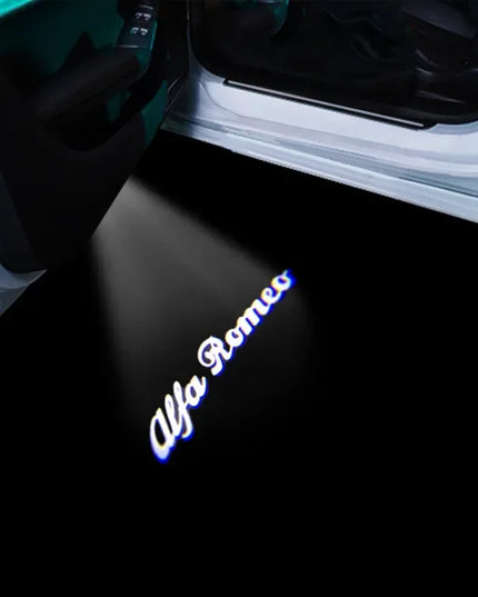2Pcs Fashion LED Car Door Welcome Light Logo Projector for Alfa Romeo Spider Giulia Giulietta 147 156 159 Mito Stelvio GT Spider