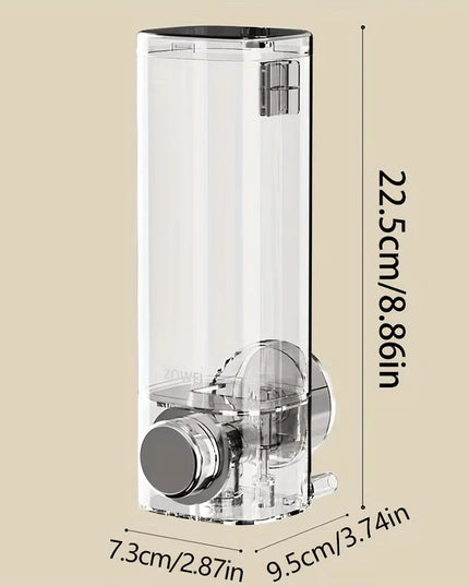 Wall-Mounted Soap Dispenser No-Drill Suction Cup Plastic Lead-Free Independent Installation Bathroom Accessories Battery-Free