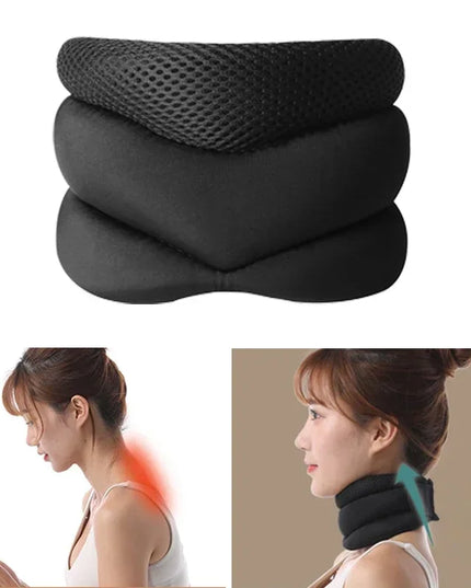 Neck Support Cervical Brace Adjustable Cervical Collar Soft Durable Foam for Relieve Cervical Pain Airplane Travel Nap Health