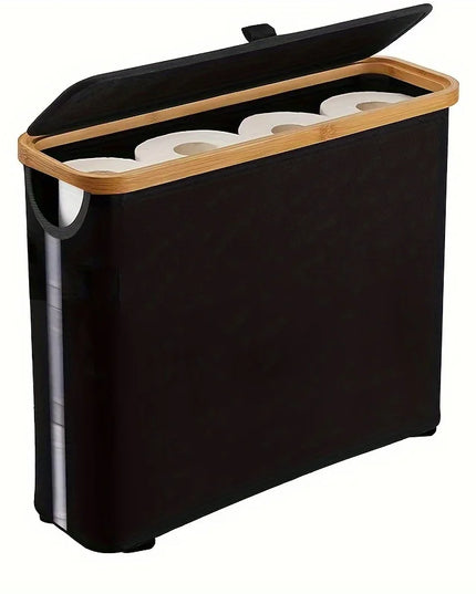 Bohemian Toilet Paper Holder - Modern Bathroom Organizer Container, Hand Towel Organizer, Laundry Basket