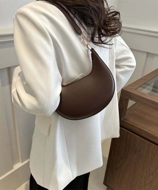 New Fashionable High-end Moon-shaped Baseball Bag Showing Luxury Women's Single Shoulder Bag Elegant lady Handbags bolso mujer