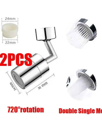360°Universal Kitchen Faucet Anti-splash Aerator Bathroom Tap Rotatable Faucet 2 Mode Tap Nozzle Bubbler Kitchen Sink Faucet