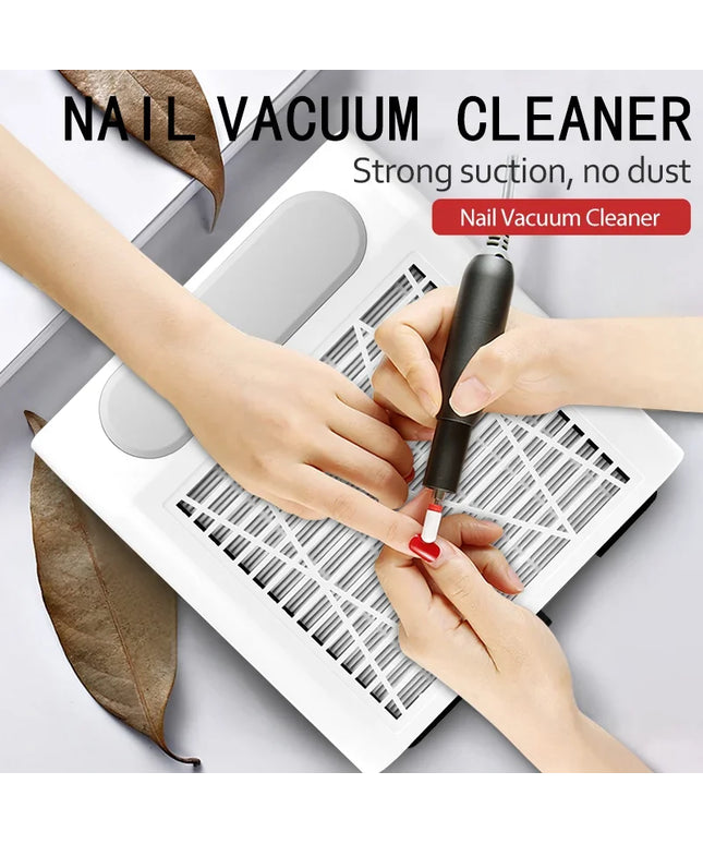 Nail Dust Collector With Remove Filter Powerful Vacuum Fan Vent Nail Dust Extractor For Acrylic Nail Salon Equipment