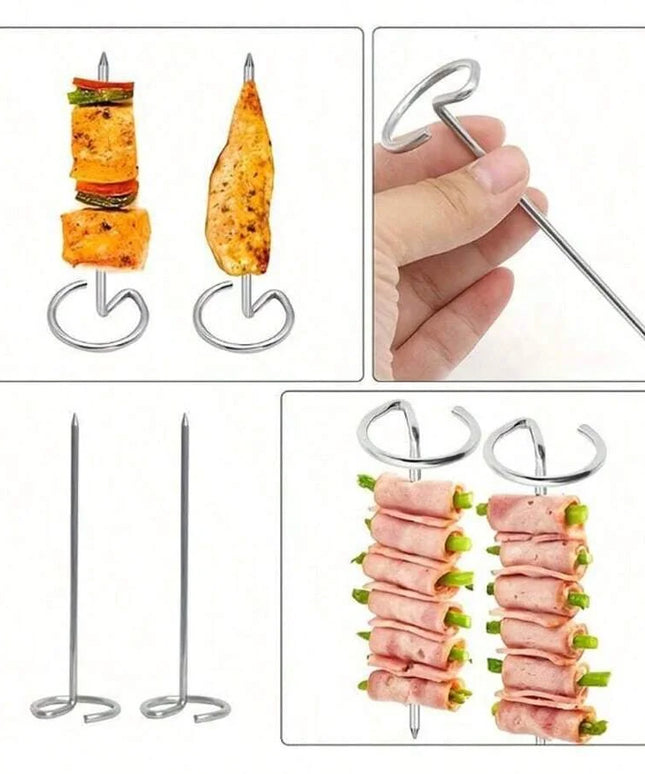 10/20/30pcs Kabob Skewers Stainless Steel Sticks For Grilling Reusable Kebab Tool Barbecue Stainless Steel BBQ Stick Chicken