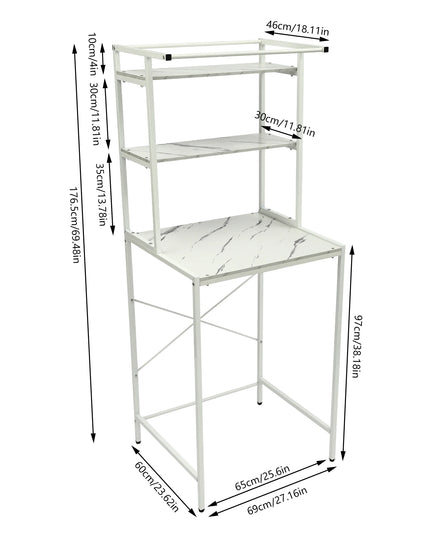 Washer and Dryer Storage Shelf, 3-Tier Bathroom Organizer Rack Space-Saving, Standing Storage Rack