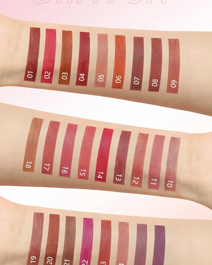 Matte Lip Gloss - Smudge-resistant, non-stick cup waterproof and sweatproof, long-lasting matte silky velvet lip gloss