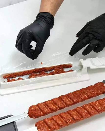 Single Row Kebab Maker Bbq Meat Skewer Machine Kebab Press Maker Reusable Plastic Bbq Skewer Maker Kebab Preparation BBQ Tool