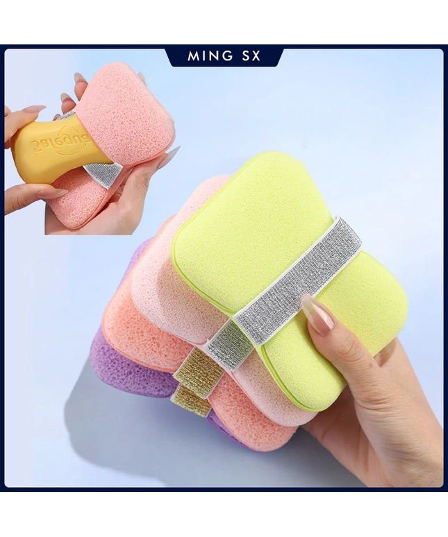 1/4PCS Sponge Soap Bag Bath Cleansing Foaming Net Pouch Body Exfoliating Scrubber Sponges Bathroom Nylon Soap Pocket
