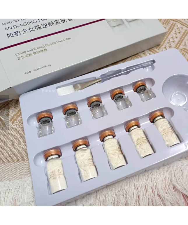 Korea DIY Miracle Face Mask Peptide Hyaluronic Acid Essence Kit Repair Face Lifting Firming Brightening Fine Lines Skin Care